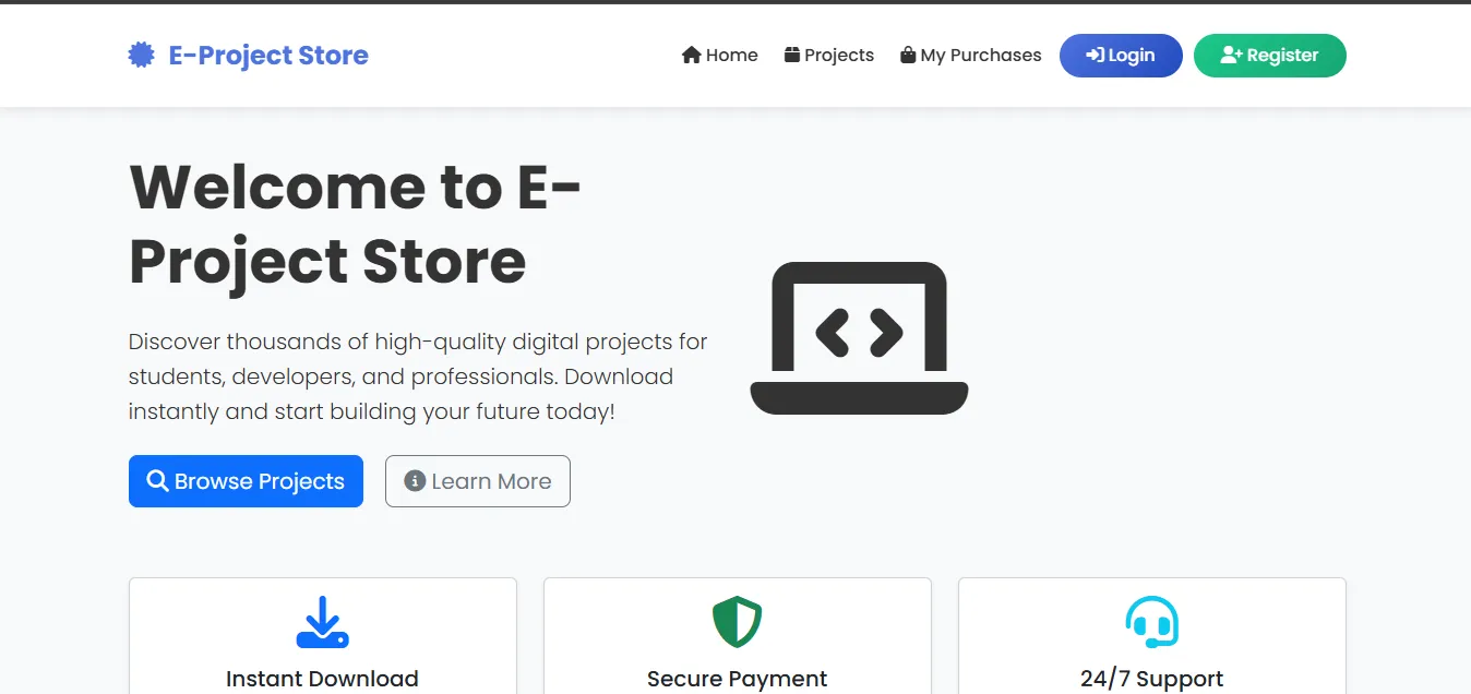 E-Project Store - FlipCode Solutions Project