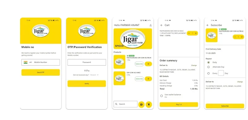 Jigar Dairy Farm - FlipCode Solutions Project